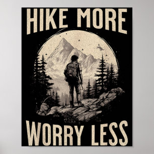 Poster Faire de la randonnée plus s'inquiéter moins rando