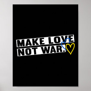 Poster Faire de l'amour la paix pas la guerre la paix mon