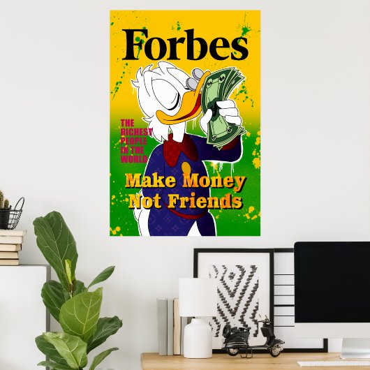 Poster Faire de l'argent pas des amis (Bureau à domicile)