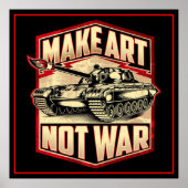 Poster Faire de l'art pas la guerre (Devant)