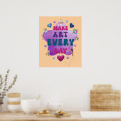 Poster Faire de l'art tous les jours (Cuisine)