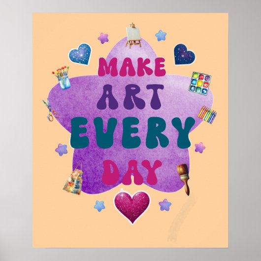 Poster Faire de l'art tous les jours (Devant)