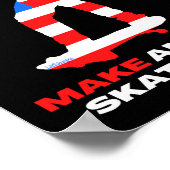 Poster FAIRE DE NOUVEAU PATINAGE AMÉRICAIN Édition 50-50g (Coin)