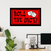 Poster Faire défiler les dés (Bureau à domicile)