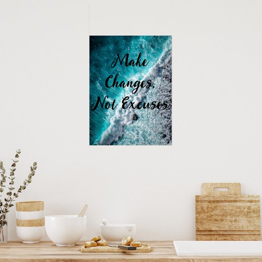 Poster Faire des changements, pas des expressions - Poste (Cuisine)