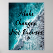 Poster Faire des changements, pas des expressions - Poste (Devant)