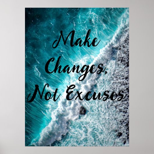 Poster Faire des changements, pas des expressions - Poste (Devant)