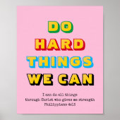 Poster FAIRE DES CHOSES DIFFICILES NOUS POUVONS Philippie (Devant)