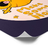 Poster Faire du bruit Kawaii Funny orange cat saut (Coin)