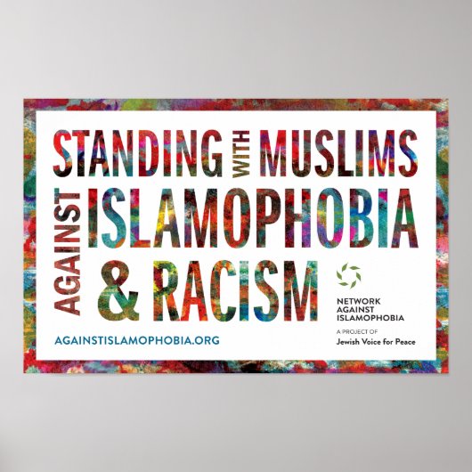 Poster Faire face aux musulmans contre l'islamophobie et (Devant)
