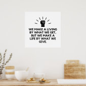 Poster Faire la vie par ce que nous donnons (Cuisine)