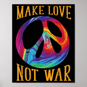 Poster Faire l'amour pas la guerre - Symbole de paix