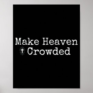 Poster Faire le ciel bondé Croix - Minimaliste Chrétien R