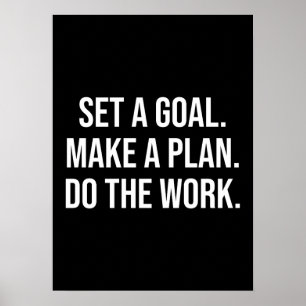 Poster Faire Le Travail - Succès Hustle Gym Motivationnel