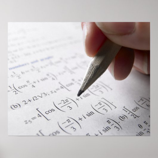 Poster Faire les devoirs de mathématiques (Devant)