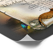 Poster Faire-part de coucher de soleil Safari Africain (Coin)