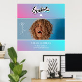 Poster Faire-part de diplôme (Bureau à domicile)