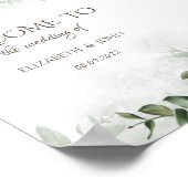Poster Faire part de eucalyptus à l'aquarelle  (Coin)