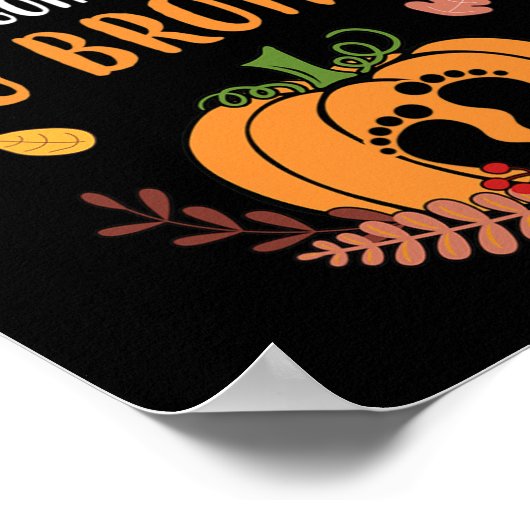 Poster Faire-part De Grossesse Automne Être Frère Automne (Coin)