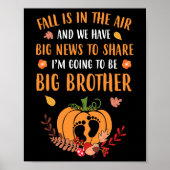 Poster Faire-part De Grossesse Automne Être Frère Automne (Devant)