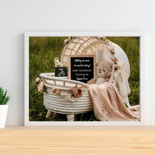 Poster faire-part de grossesse cinématographique vintage