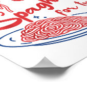 Poster Faire-part de grossesse Mère italienne Manger Spag (Coin)
