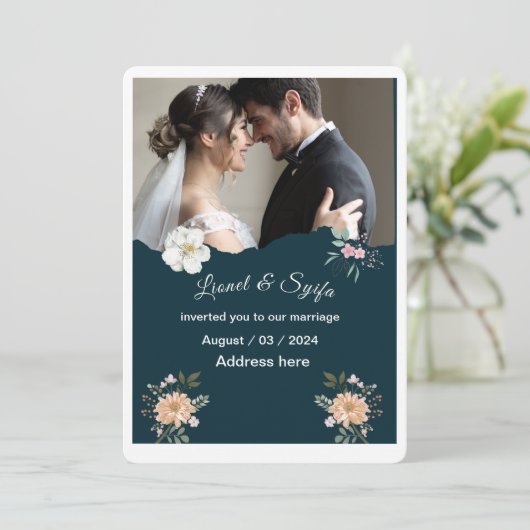 Poster faire-part de mariage (Debout devant)