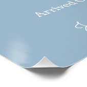 Poster Faire-part de naissance photo moderne Blue Baby Bo (Coin)