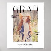 Poster Faire-part d'obtention d'un diplôme de la couvertu (Devant)