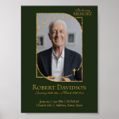 Poster Faire-part funéraire Facebook Deep Green (Devant)