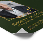 Poster Faire-part funéraire Facebook Deep Green (Coin)