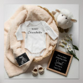 Poster Faire-part minimale de grossesse non sexiste (Devant)