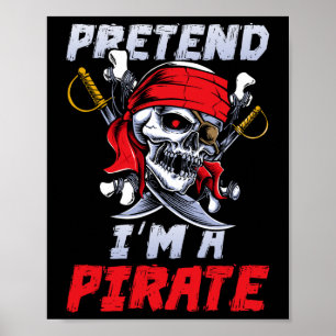 Poster Faire semblant d'être un costume de pirate Fun Hal