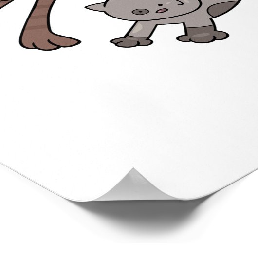 Poster Faire tourner des chats (Coin)