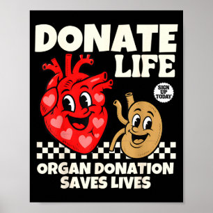 Poster Faire un don de sang don d'organe sauve