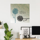 Poster Faire un voeu (Bureau à domicile)