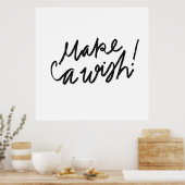 Poster Faire une typographie de souhait Jeter l'oreiller (Cuisine)