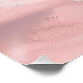 Poster Faire Waves Pink Blue Coastal Beach gouache (Coin)