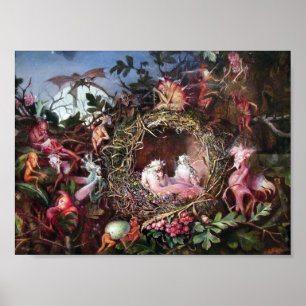 Poster Fairies in a Birds Nest, John Anster Fitzgerald