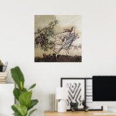 Poster "Fairies Tiff with the Birds" par Arthur Rackham (Bureau à domicile)