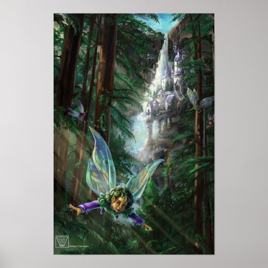 Poster Fairy and Castles Fantasy Art (Devant)
