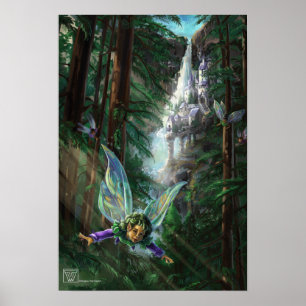 Poster Fairy and Castles Fantasy Art