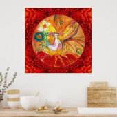 Poster FAIRY DES FLEURS, Imaginaire Jaune Rouge (Cuisine)