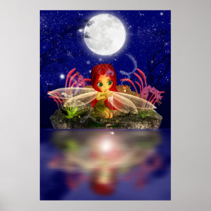 Poster Fairy Dreams Imaginaire Cartoon Fairy Print Cute