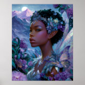 Poster Fairy Elf Black Fantasy Art African American (Devant)