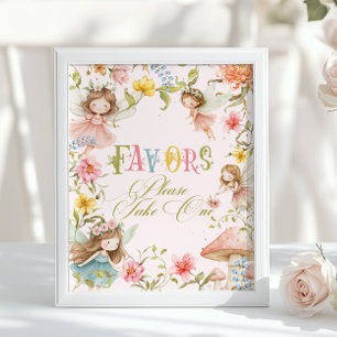 Poster Fairy Favors Jardin Enchanté Joyeux Anniversaire