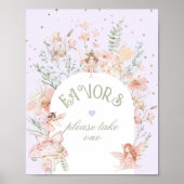 Poster Fairy Favors Whimsical Purple 1st Birthday (Devant)