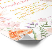 Poster Fairy Floral Garden Anniversaire Fête Heure Capsul (Coin)