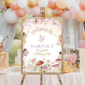 Poster Fairy Garden Bienvenue à l'anniversaire