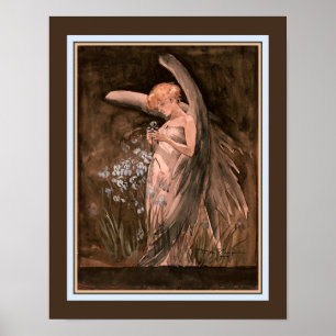 Poster "Fairy in Irises" Doris Wheeler vers 1888